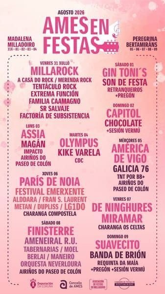 Cartel oficial de Ames en Festas 2026